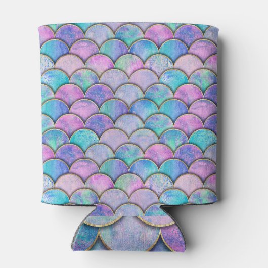 Meerjungfrau Maßstab Japanisches Wasserfarbmuster Dosenkühler (Rückseite)