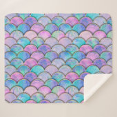 Meerjungfrau Maßstab Japanisches Wasserfarbmuster Sherpadecke (Vorderseite (Horizontal))