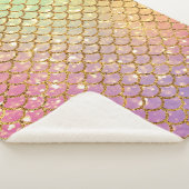 Meerjungfrau-Maßstäbe, goldfarben, lila grün Sherpadecke (3/4)