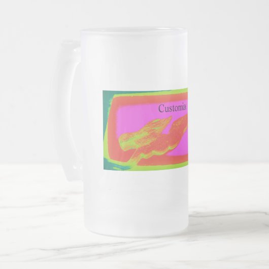 Meerjungfrau Mattglas Bierglas (Vorderseite Links)