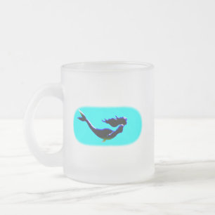 Meerjungfrau Mattglastasse