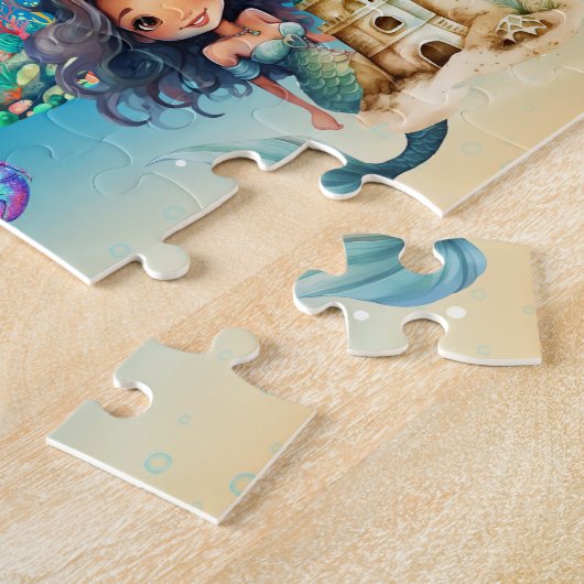 Meerjungfrau Meeresschildkröte Burg Unterhalb des  Puzzle (Seite)