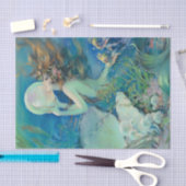 Meerjungfrau / Mermaijets Vintag Antique Decoupage Seidenpapier (Handwerk)