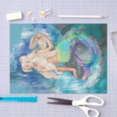 Meerjungfrau / Mermaijets Vintag Antique Decoupage Seidenpapier (Handwerk)