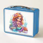 Meerjungfrau Metall Lunchbox (Rückseite)