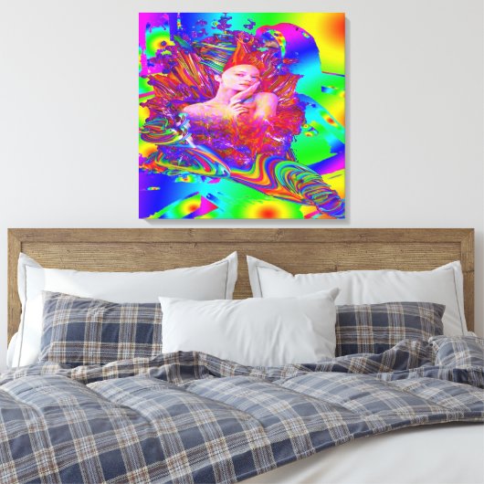 Meerjungfrau-Metamorphose Leinwanddruck (Insitu (Schlafzimmer))