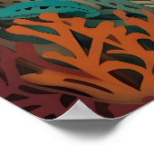 Meerjungfrau mit 3D-Kunst Poster (Ecke)