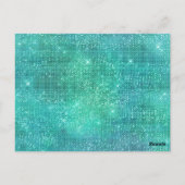 Meerjungfrau mit Baby Glitzer Sea Postkarte (Rückseite)