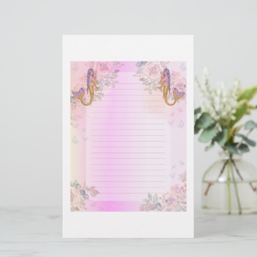 Meerjungfrau mit Babykunst von Renee Lavoie Briefpapier (Stehend Vorderseite)