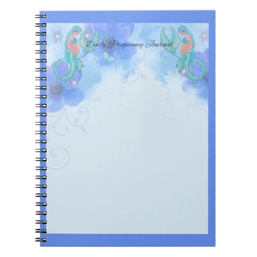 Meerjungfrau mit Babykunst von Renee Lavoie Notizblock (Vorderseite)