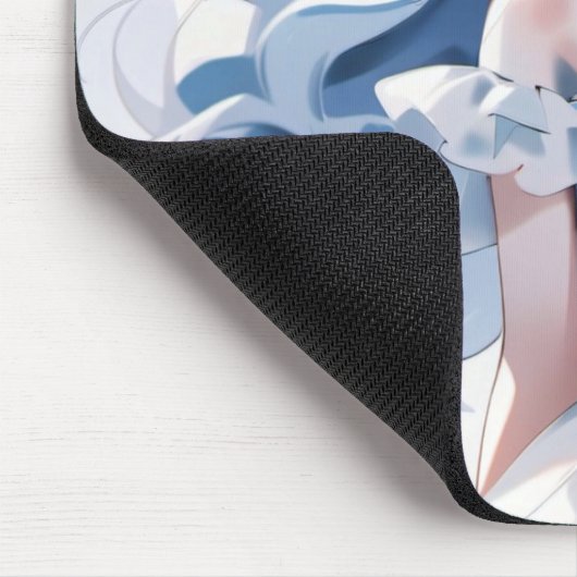 Meerjungfrau mit blauem Haar in einem blauen Kleid Mousepad (Ecke)