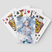 Meerjungfrau mit blauem Haar in einem blauen Kleid Spielkarten (Rückseite)