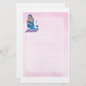 Meerjungfrau mit Blume von Renee Lavoie Briefpapier (Vorne/Hinten)