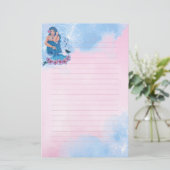 Meerjungfrau mit Blume von Renee Lavoie Briefpapier (Stehend Vorderseite)