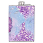 Meerjungfrau mit Blume von Renee Lavoie Flachmann (Rückseite)