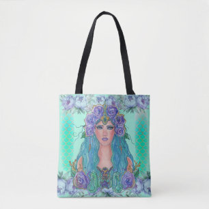 Meerjungfrau mit Blume von Renee Lavoie Tasche