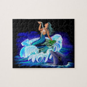 Meerjungfrau mit Delfin Puzzle
