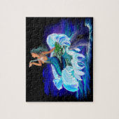 Meerjungfrau mit Delfin Puzzle (Vertikal)