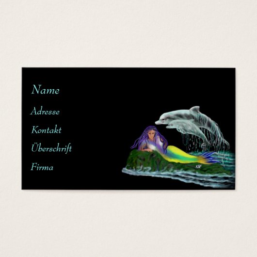 Meerjungfrau mit Delfinen (Vorderseite)