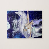Meerjungfrau mit Delphin-Puzzlespiel Puzzle (Horizontal)