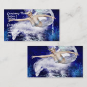 Meerjungfrau mit Delphin-Visitenkarten Visitenkarte (Vorne/Hinten)