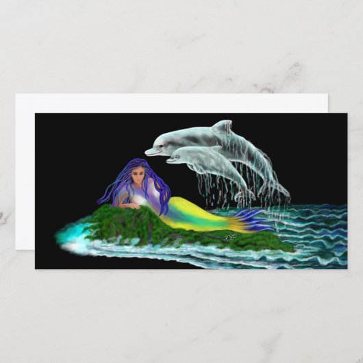 Meerjungfrau mit Delphinen (Vorne/Hinten)