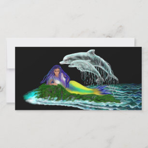 Meerjungfrau mit Delphinen