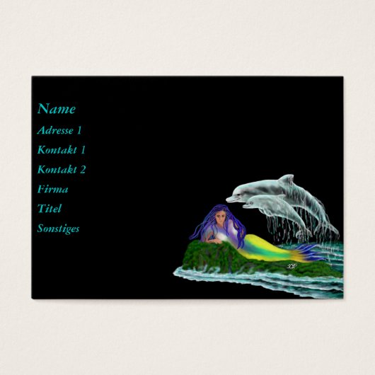 Meerjungfrau mit Delphinen (Vorderseite)