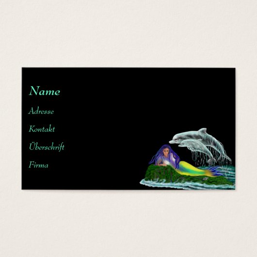 Meerjungfrau mit Delphinen (Vorderseite)