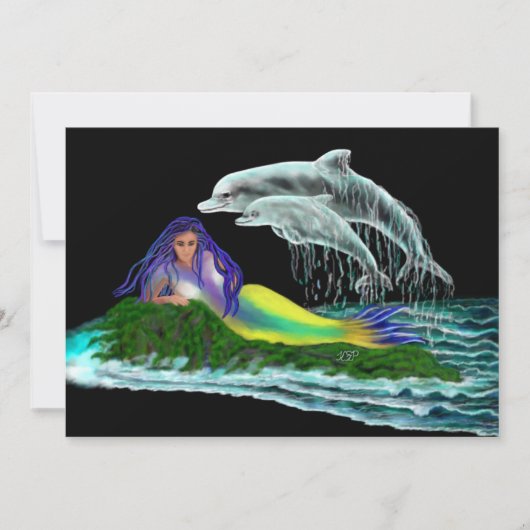 Meerjungfrau mit Delphinen (Vorderseite)