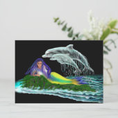 Meerjungfrau mit Delphinen (Stehend Vorderseite)