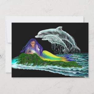 Meerjungfrau mit Delphinen