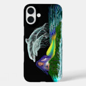 Meerjungfrau mit Delphinen Case-Mate iPhone Hülle (Rückseite)