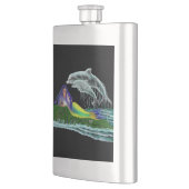 Meerjungfrau mit Delphinen Flachmann (Links)