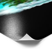 Meerjungfrau mit Delphinen Fotodruck (Ecke)