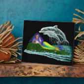 Meerjungfrau mit Delphinen Fotoplatte (Seite)