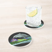 Meerjungfrau mit Delphinen Getränkeuntersetzer (Seite)