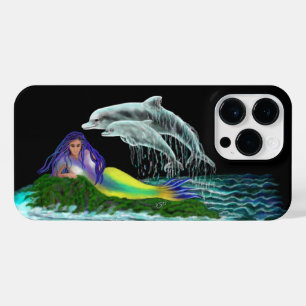 Meerjungfrau mit Delphinen iPhone 14 Pro Max Hülle
