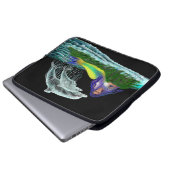 Meerjungfrau mit Delphinen Laptopschutzhülle (Vorne Knopf)