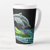 Meerjungfrau mit Delphinen Milchtasse (Rechte Ecke)