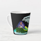 Meerjungfrau mit Delphinen Milchtasse (Linke Ecke)