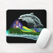 Meerjungfrau mit Delphinen Mousepad (Mit Mouse)