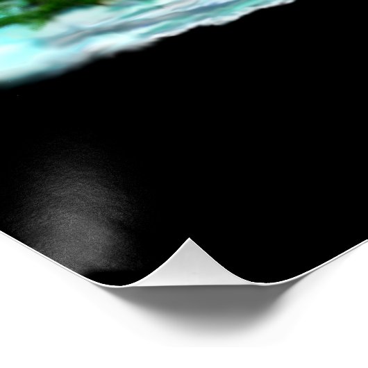 Meerjungfrau mit Delphinen Poster (Ecke)