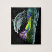 Meerjungfrau mit Delphinen Puzzle (Vertikal)