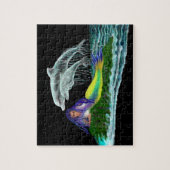 Meerjungfrau mit Delphinen Puzzle (Vertikal)