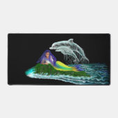 Meerjungfrau mit Delphinen Schreibtischunterlage (Vorderseite)