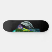 Meerjungfrau mit Delphinen Skateboard (Horizontal)
