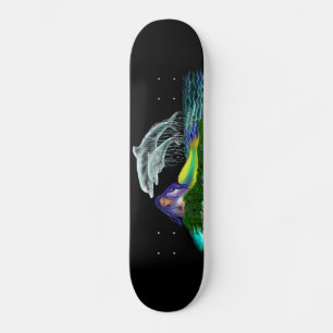 Meerjungfrau mit Delphinen Skateboard