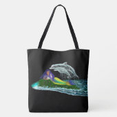 Meerjungfrau mit Delphinen Tasche (Rückseite)