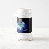 Meerjungfrau mit Dolphin Bierglas (Vorderseite Links)